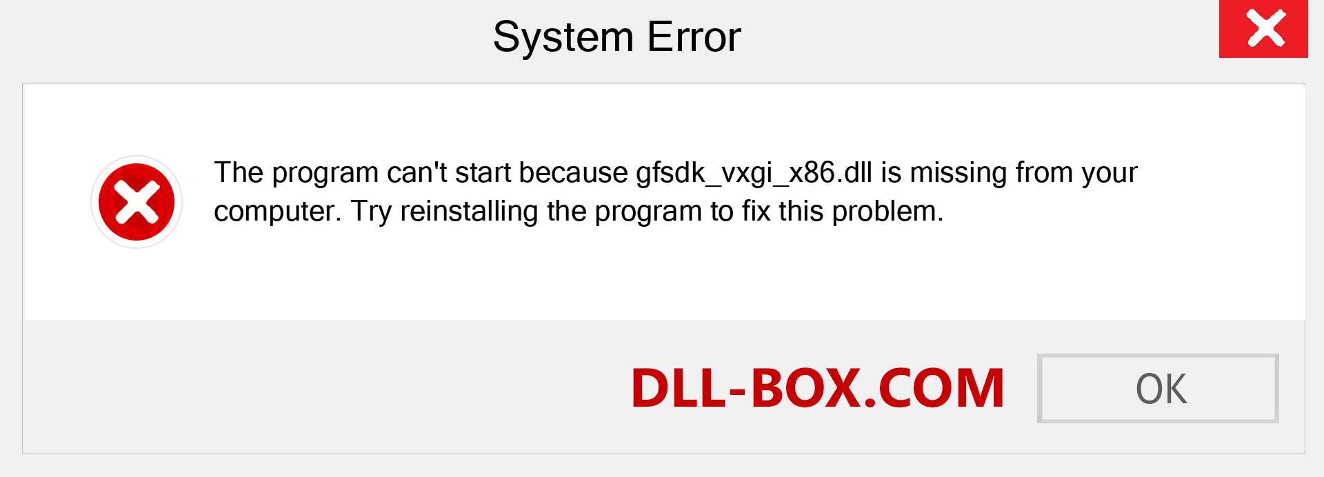  gfsdk_vxgi_x86.dll file is missing?. Download for Windows 7, 8, 10 - Fix  gfsdk_vxgi_x86 dll Missing Error on Windows, photos, images